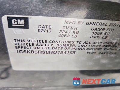 Zdjęcie 12 z 12 samochodu: 2017 CADILLAC CT6 VIN:1G6KB5RS0HU194105 - miniatura