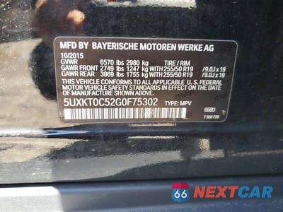 Zdjęcie 12 z 12 samochodu: 2016 BMW X5 XDR40E VIN:5UXKT0C52G0F75302 - miniatura