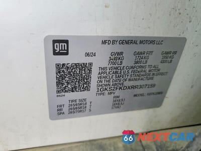 Zdjęcie 13 z 13 samochodu: 2024 GMC YUKON XL K1500 SLE VIN:1GKS2FKDXRR307159 - miniatura