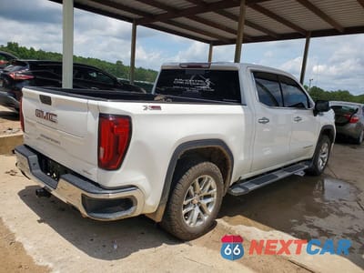 Trzecie zdjęcie samochodu z tyłu: 2021 GMC SIERRA K1500 SLT VIN:3GTU9DED9MG345409 - miniatura