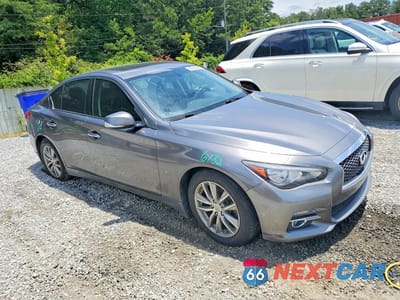 Czwarte zdjęcie samochodu z boku: 2014 INFINITI Q50 BASE VIN:JN1BV7AR3EM693147 - miniatura