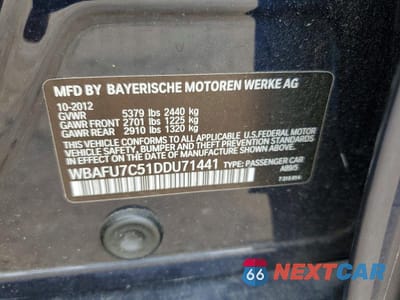 Zdjęcie 12 z 12 samochodu: 2013 BMW 535 XI VIN:WBAFU7C51DDU71441 - miniatura