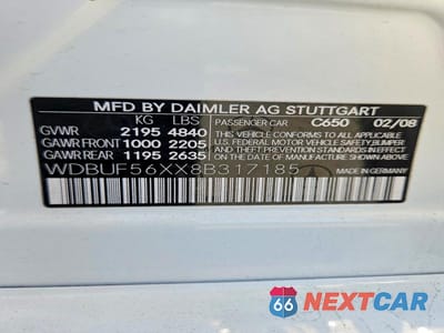 Zdjęcie 12 z 12 samochodu: 2008 MERCEDES-BENZ E 350 VIN:WDBUF56XX8B317185 - miniatura