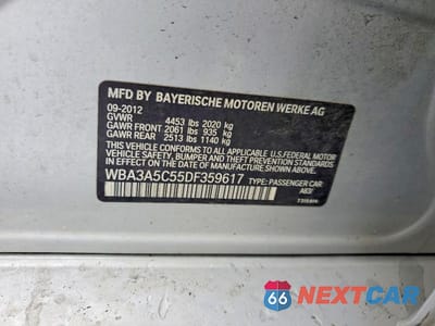 Zdjęcie 12 z 12 samochodu: 2013 BMW 328 I VIN:WBA3A5C55DF359617 - miniatura