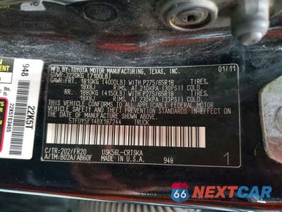 Zdjęcie 12 z 12 samochodu: 2011 TOYOTA TUNDRA DOUBLE CAB SR5 VIN:5TFUY5F14BX187244 - miniatura