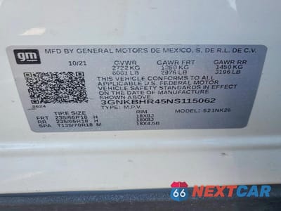 Zdjęcie 13 z 13 samochodu: 2022 CHEVROLET BLAZER 2LT VIN:3GNKBHR45NS115062 - miniatura