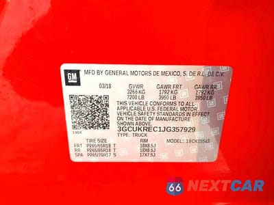 Zdjęcie 13 z 13 samochodu: 2018 CHEVROLET SILVERADO K1500 LT VIN:3GCUKREC1JG357929 - miniatura