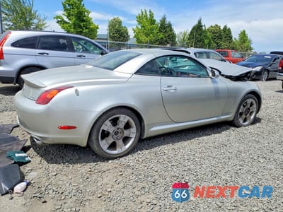 Trzecie zdjęcie samochodu z tyłu: 2002 LEXUS SC 430 VIN:JTHFN48Y420003109 - miniatura