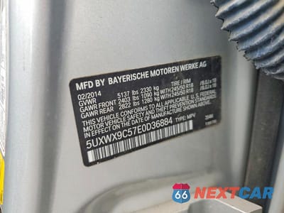 Zdjęcie 12 z 12 samochodu: 2014 BMW X3 XDRIVE28I VIN:5UXWX9C57E0D36884 - miniatura