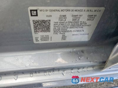 Zdjęcie 12 z 12 samochodu: 2020 CHEVROLET SILVERADO K1500 RST VIN:3GCUYEED7LG245171 - miniatura