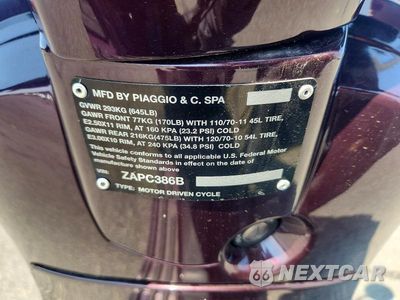 Zdjęcie 9 z 9 samochodu: 2006 VESPA LX 50 VIN:ZAPC386B765002852 - miniatura