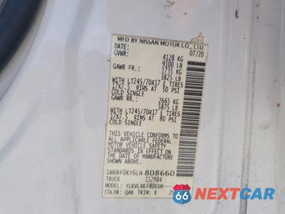 Zdjęcie 13 z 13 samochodu: 2020 NISSAN NV 2500 HD SV VIN:1N6BF0KY6LN808660 - miniatura