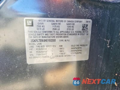 Zdjęcie 12 z 12 samochodu: 2017 GMC TERRAIN SLE VIN:2GKFLTEK4H6160368 - miniatura