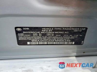 Zdjęcie 12 z 12 samochodu: 2015 BMW 328 I VIN:WBA3A5G55FNN66348 - miniatura