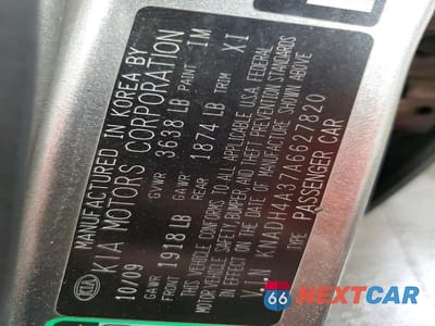 Zdjęcie 12 z 12 samochodu: 2010 KIA RIO LX/SX VIN:KNADH4A37A6627820 - miniatura