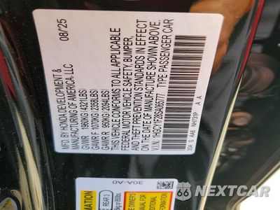 Zdjęcie 12 z 12 samochodu: 2025 HONDA ACCORD LX VIN:1HGCY1F28SA065777 - miniatura