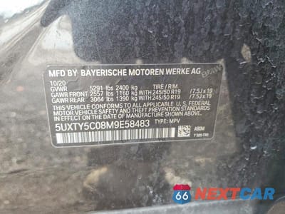 Zdjęcie 13 z 13 samochodu: 2021 BMW X3 XDRIVE30I VIN:5UXTY5C08M9E58483 - miniatura