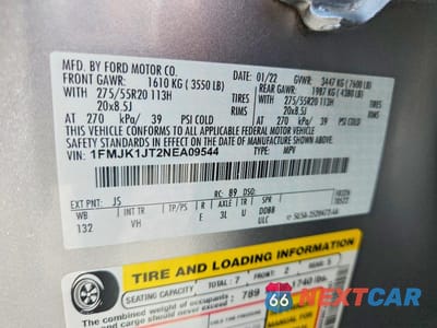 Zdjęcie 13 z 13 samochodu: 2022 FORD EXPEDITION MAX XLT VIN:1FMJK1JT2NEA09544 - miniatura
