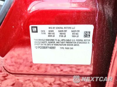 Zdjęcie 12 z 12 samochodu: 2015 CHEVROLET CRUZE LT VIN:1G1PC5SB3F7142997 - miniatura
