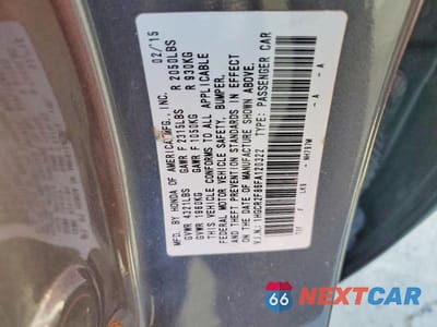 Zdjęcie 12 z 12 samochodu: 2015 HONDA ACCORD EXL VIN:1HGCR2F86FA120322 - miniatura