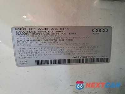 Zdjęcie 12 z 12 samochodu: 2014 AUDI SQ5 PRESTIGE VIN:WA1VGAFP7EA112429 - miniatura