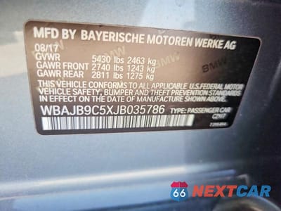 Zdjęcie 12 z 12 samochodu: 2018 BMW M550XI VIN:WBAJB9C5XJB035786 - miniatura