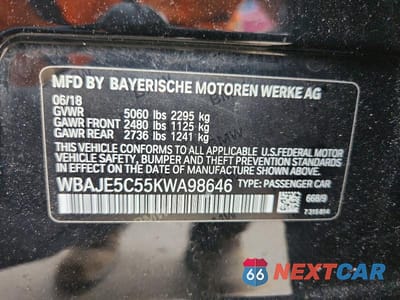Zdjęcie 12 z 12 samochodu: 2019 BMW 540 I VIN:WBAJE5C55KWA98646 - miniatura