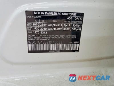 Zdjęcie 13 z 13 samochodu: 2018 MERCEDES-BENZ GLA 250 VIN:WDCTG4EB2JJ445033 - miniatura