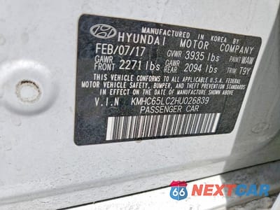 Zdjęcie 12 z 12 samochodu: 2017 HYUNDAI IONIQ BLUE VIN:KMHC65LC2HU026839 - miniatura