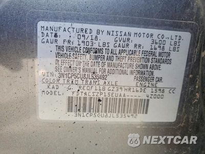 Zdjęcie 12 z 12 samochodu: 2018 NISSAN KICKS SV VIN:3N1CP5CU8JL535492 - miniatura