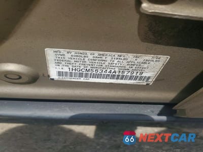 Zdjęcie 12 z 12 samochodu: 2004 HONDA ACCORD LX VIN:1HGCM56344A157919 - miniatura