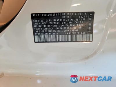 Zdjęcie 12 z 12 samochodu: 2014 VOLKSWAGEN JETTA SE VIN:3VWD17AJXEM419828 - miniatura