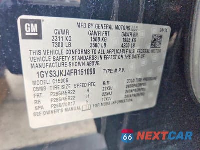 Zdjęcie 13 z 13 samochodu: 2015 CADILLAC ESCALADE ESV PREMIUM VIN:1GYS3JKJ4FR161090 - miniatura
