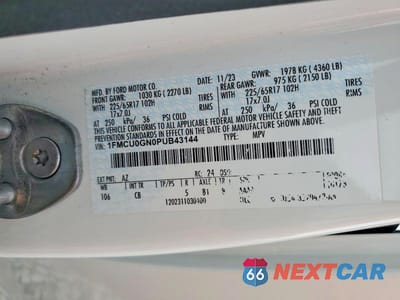 Zdjęcie 12 z 12 samochodu: 2023 FORD ESCAPE ACTIVE VIN:1FMCU0GN0PUB43144 - miniatura