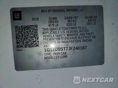 Zdjęcie 12 z 12 samochodu: 2018 CHEVROLET MALIBU LT VIN:1G1ZD5ST7JF240167 - miniatura