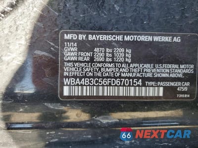 Zdjęcie 12 z 12 samochodu: 2015 BMW 435 XI GRAN COUPE VIN:WBA4B3C56FD670154 - miniatura