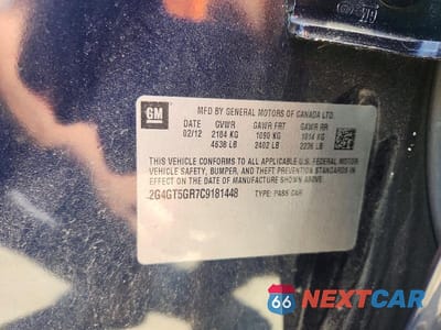 Zdjęcie 12 z 12 samochodu: 2012 BUICK REGAL PREMIUM VIN:2G4GT5GR7C9181448 - miniatura