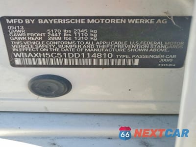 Zdjęcie 12 z 12 samochodu: 2013 BMW 528 XI VIN:WBAXH5C51DD114810 - miniatura
