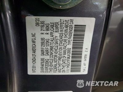 Zdjęcie 13 z 13 samochodu: 2020 HONDA ACCORD SPORT VIN:1HGCV1F34LA129302 - miniatura
