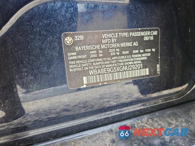 Zdjęcie 12 z 12 samochodu: 2016 BMW 328 I SULEV VIN:WBA8E9G5XGNU29201 - miniatura