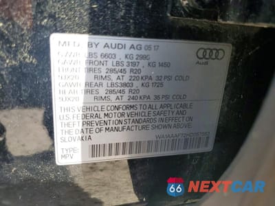 Zdjęcie 13 z 13 samochodu: 2017 AUDI Q7 PREMIUM VIN:WA1AAAF72HD057553 - miniatura