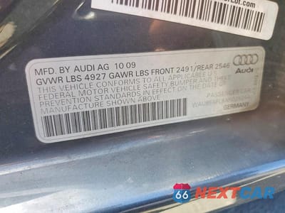 Zdjęcie 12 z 12 samochodu: 2010 AUDI A4 PREMIUM VIN:WAUBFAFL8AN025244 - miniatura