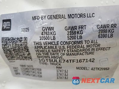 Zdjęcie 12 z 12 samochodu: 2026 GMC SIERRA K2500 HEAVY DUTY VIN:1GT5ULE74TF167142 - miniatura