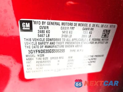 Zdjęcie 13 z 13 samochodu: 2016 CADILLAC SRX PREMIUM COLLECTION VIN:3GYFNDE35GS506295 - miniatura