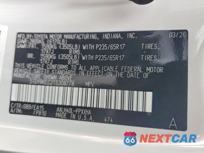 Zdjęcie 13 z 13 samochodu: 2026 TOYOTA SIENNA XLE 8-PASSENGER VIN:5TDYRKEC2TS308778 - miniatura