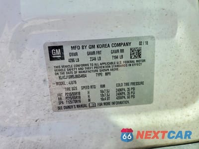 Zdjęcie 12 z 12 samochodu: 2018 BUICK ENCORE SPORT TOURING VIN:KL4CJ1SM5JB654654 - miniatura