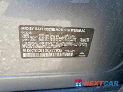 Zdjęcie 13 z 13 samochodu: 2016 BMW X5 XDR40E VIN:5UXKT0C51G0S77935 - miniatura