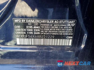 Zdjęcie 12 z 12 samochodu: 2008 MERCEDES-BENZ E 350 VIN:WDBUF56X68B221229 - miniatura