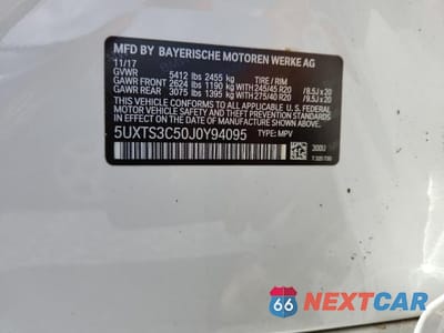 Zdjęcie 13 z 13 samochodu: 2018 BMW X3 XDRIVEM40I VIN:5UXTS3C50J0Y94095 - miniatura