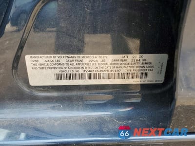Zdjęcie 12 z 12 samochodu: 2010 VOLKSWAGEN JETTA LIMITED VIN:3VWAZ7AJ9AM149187 - miniatura
